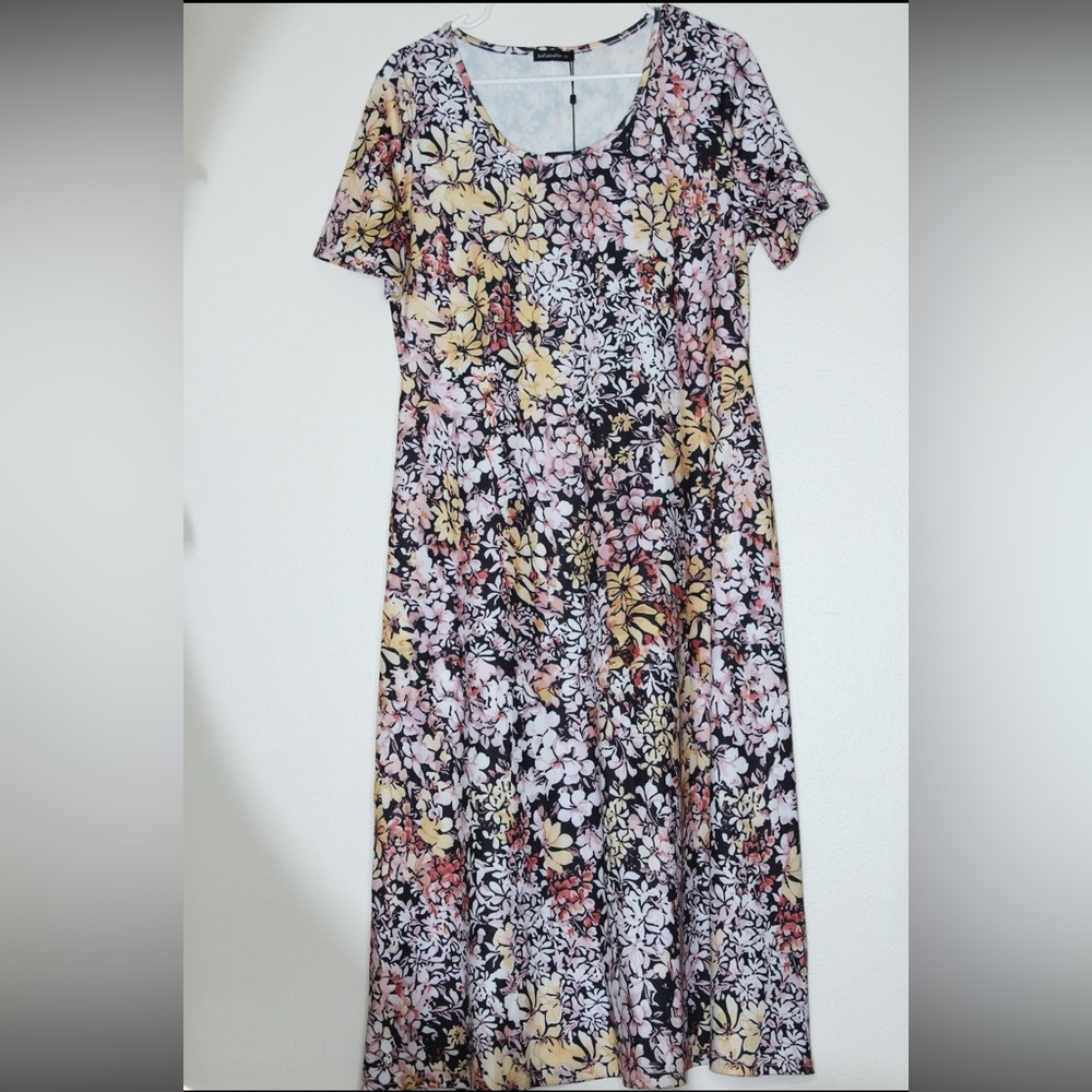 Just Fashion Now Floral MIDI Dress Sz M
